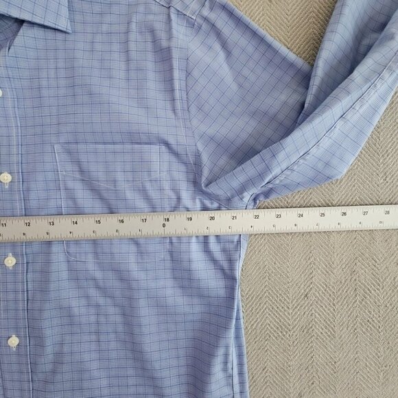 Lauren Ralph Lauren Button-Up Shirt 16 34/35 Blue Label Quiet Luxury Slim Fit - Picture 4 of 16